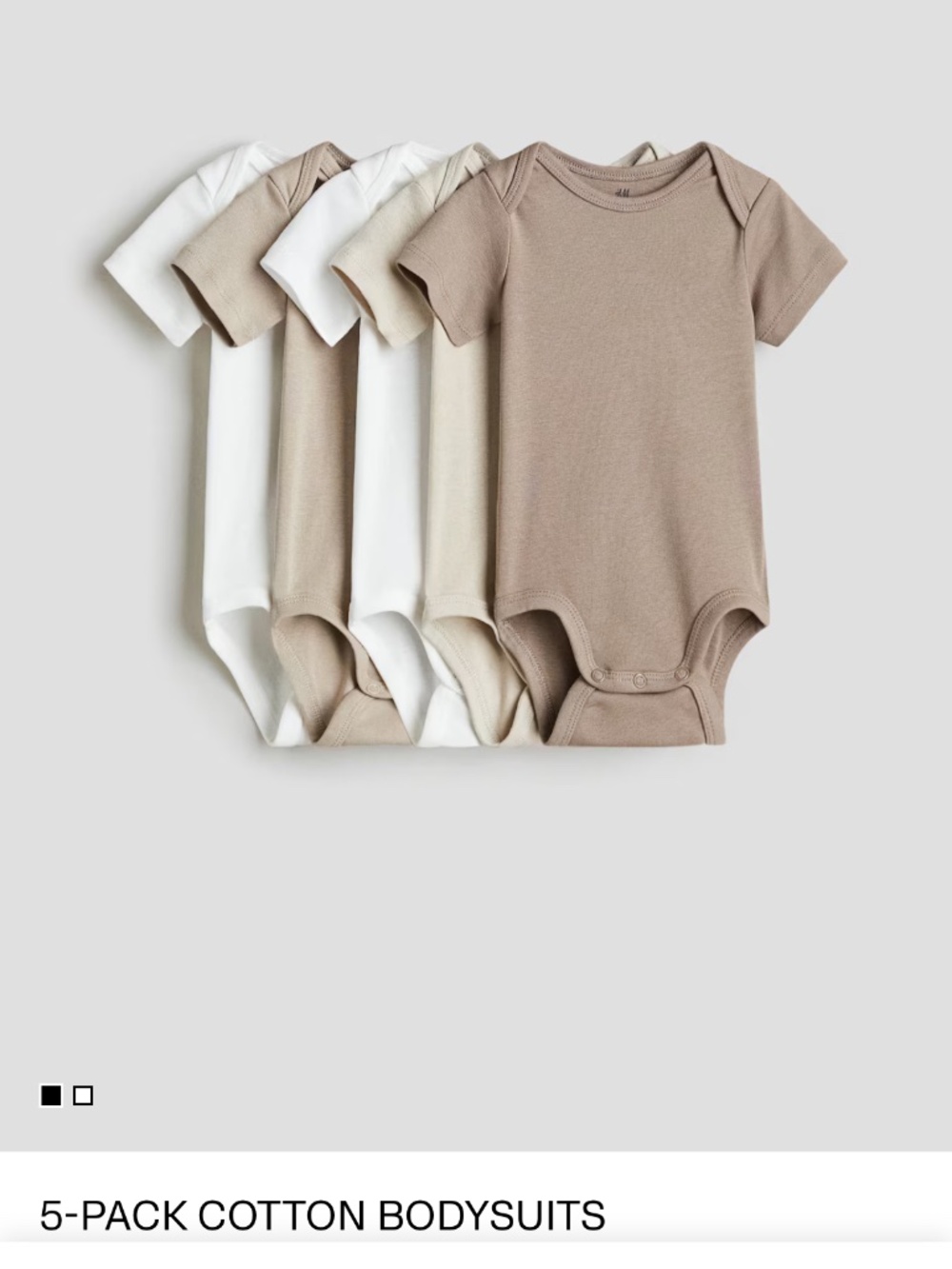 H&M 5 Pack Cotton Bodysuits
